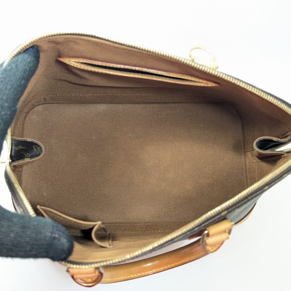Louis Vuitton Monogram Canvas Satchel with Tan Leather Handles - Picture 10 of 13